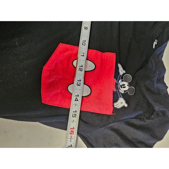 womans Disney Mickey Mouse Tee Shirt size Small Black Pocket - Picture 4 of 5